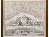 une grande carte ancienne de l'Angleterre