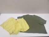 pair of yellow and green boxers on a white table