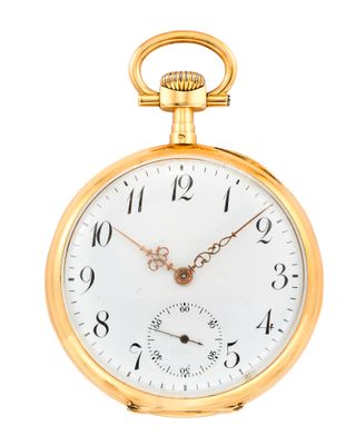 une image d'une montre de poche en gros plan sur fond blanc