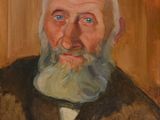 portrait d'un vieil homme barbu vêtu d'un manteau marron
