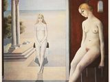une image représentant un tableau où l'on voit une femme assise sur une chaise à côté d'un homme