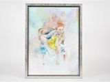 painting of a woman holding a child in her arms