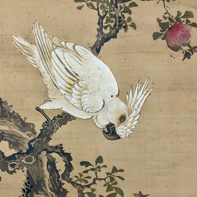 Chine, travail moderne, Encre et couleurs sur tissu, représe…