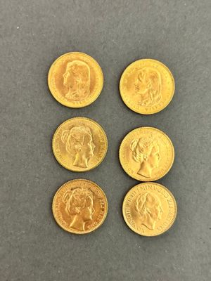 six british gold sovereigns