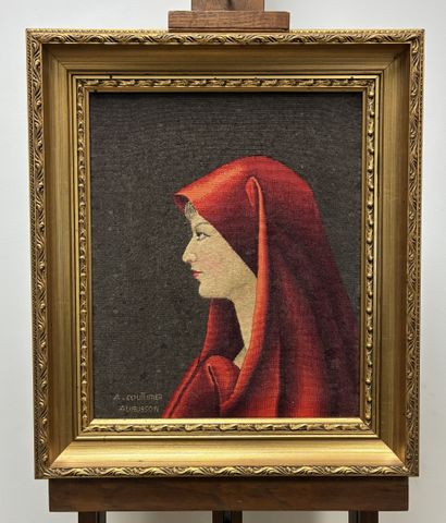Tapisserie d’Aubusson « Fabiola » Par Albert COUTURIER. Encadrée.