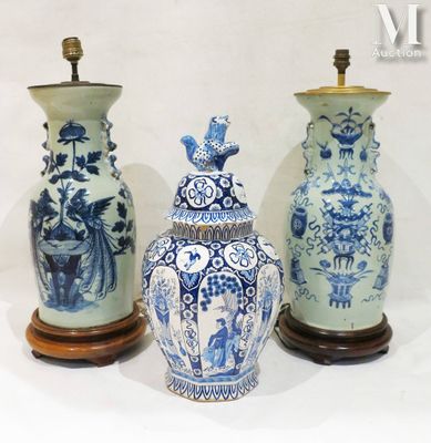Ensemble Potiche DELFT et vases chinois