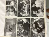 several black and white photos of a man holding a tennis racquet