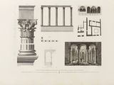 many different architectural drawings of columns and arches