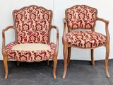 pair of louis xv style armchairs