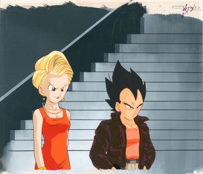 Dragon Ball : Goku et Vegeta dans une scène de Dragon Ball avec Goku