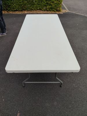 the table is empty and ready to be used for a party
