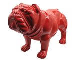 statue d'un chien rouge sur fond blanc