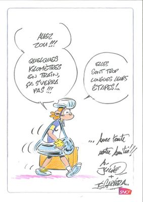 Jean-Luc Garréra - "La triche" - Dessin original sur feuille…