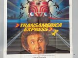 the poster for the movie transameria express starring a man in a red car