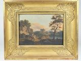 an image of a painting of a landscape in a gold frame