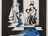 une vieille affiche annonçant une exposition d'art dans un musée