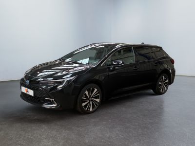 a black toyota c - hr is parked in a white room