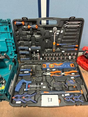 many tools in the case on the table