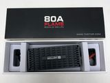 an image of a black box with a red and white logo on it