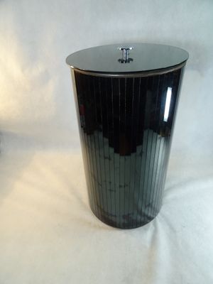 Poubelle design année 80 - HOLLYWOOD REGENCY en miroir en bo…