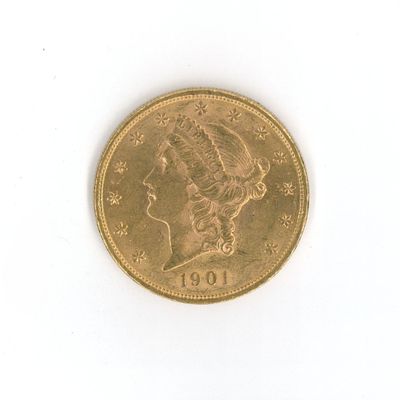 an image of a gold coin on a white surface