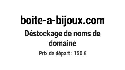 Nom de domaine boite-a-bijoux.com.