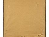 a piece of brown paper that has been torn off