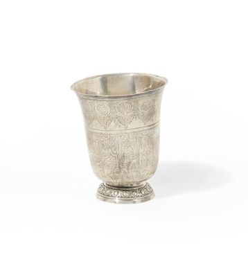 a silver cup on a white background with a white background