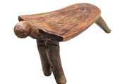 an image of a wooden stool with two legs on a white background