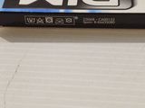 a close up of a box on a table with a white background