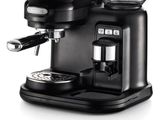 an image of a black coffee machine on a white background