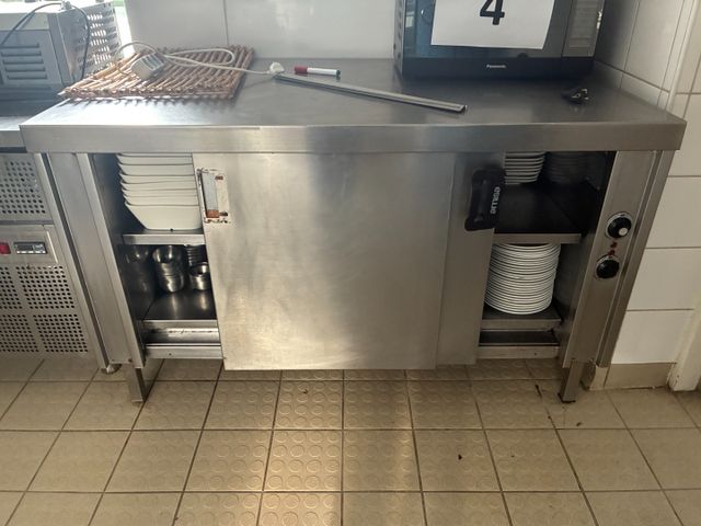 Desserte chauffe plat tout inox ARNISA