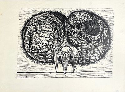 un dessin en noir et blanc représentant deux brosses à dents posées sur une table