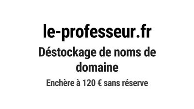 Nom de domaine le-professeur.fr.