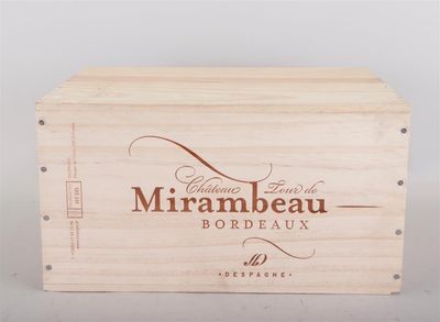 a wooden box with the name mirambeau bordeaux on it