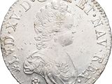 a close up of a coin on a white background