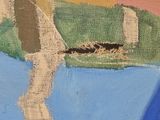 a picture of a painting of a person on a surfboard
