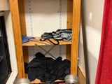 a shelf that has a bunch of items on it