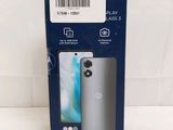 the back of a box with a phone in it sitting on a table