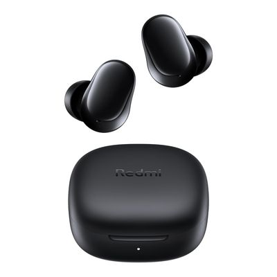 a pair of black earphones sitting on top of each other