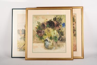 un tableau représentant un vase de fleurs et un tableau représentant un vase de fleurs