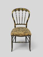 Suite de 4 chaises à bandeaux, assise à fond de canne en boi… (photo 5)
