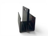 a picture of a pair of black bookends on a white surface