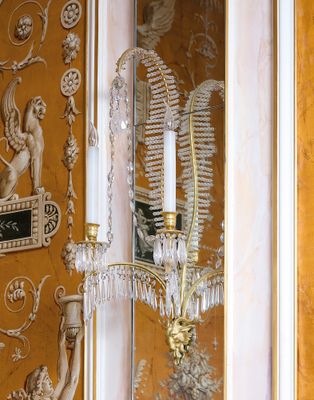 Suite de quatre appliques deux lumi res en bronze cisel... - 84541905 ...