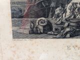 a drawing of a man and a woman on a boat