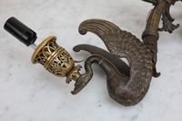 Paire d'appliques à un bras de lumière en bronze à double pa… (photo 2)