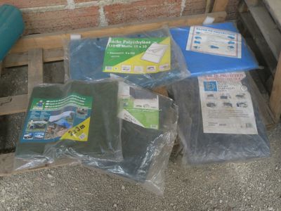 5 bâches de protection, Mise à prix 20 - Photo 1