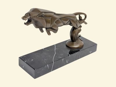Casimir BRAU (XXe) (d'après) Mascotte automobile en bronze à…
