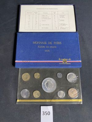 a box of coins sitting on top of a table