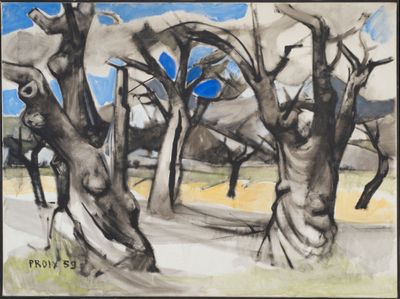 Jean-Paul PROIX (né en 1926) Paysage aux oliviers sous le gi…
